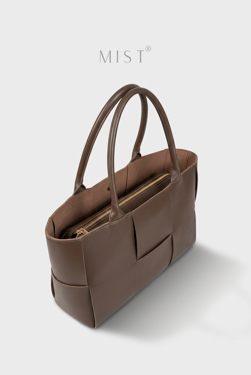 Gaia Woven + Purse - Brown