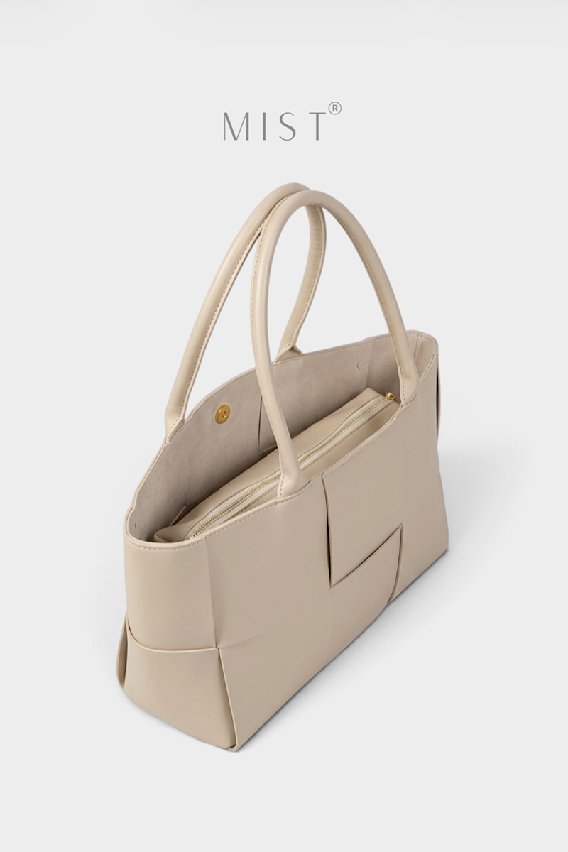 Gaia Woven + Purse - Cream