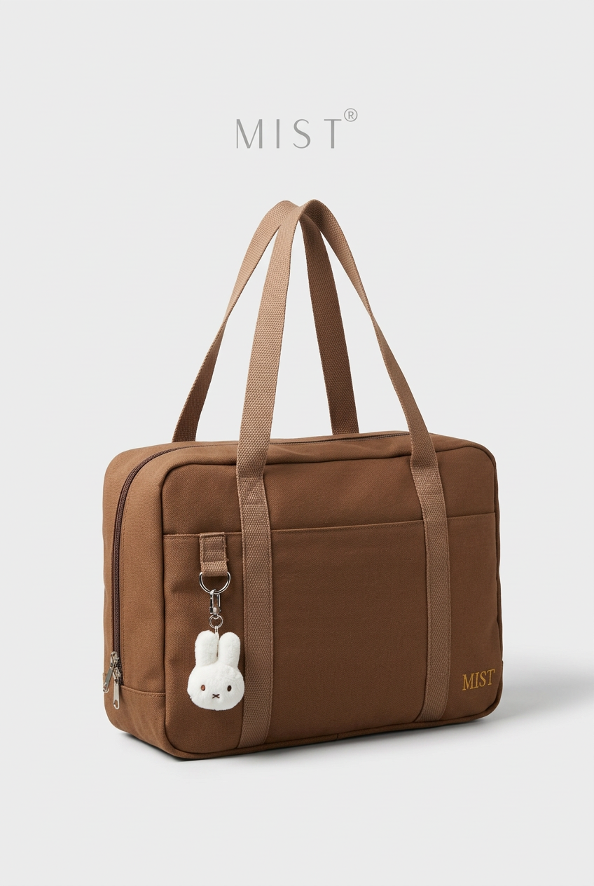 Kaia Large Organized Tote + Charm – Brown