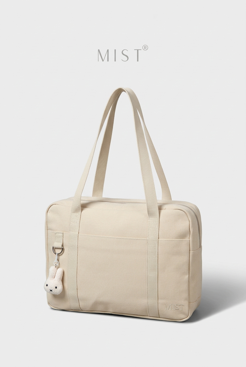 Kaia Large Organized Tote + Charm – Beige