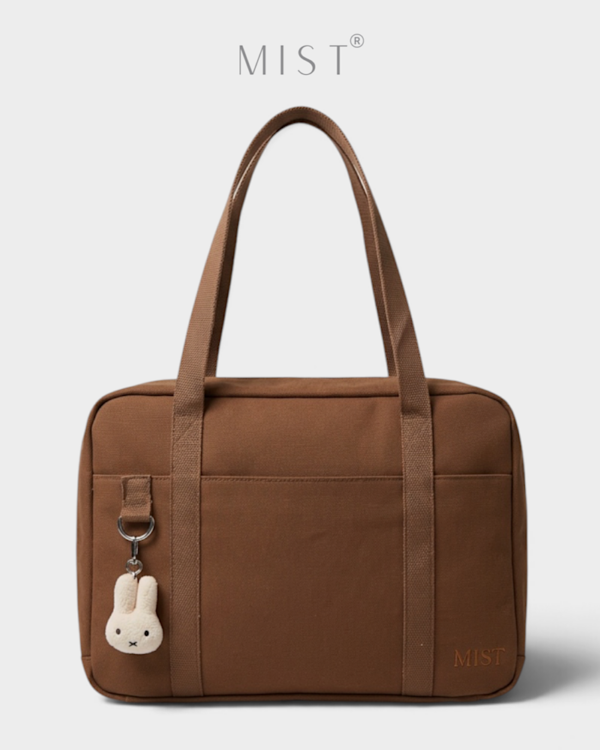 Kaia Large Organized Tote + Charm - Brown