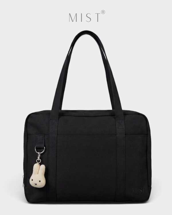 Kaia Large Organized Tote + Charm - Black
