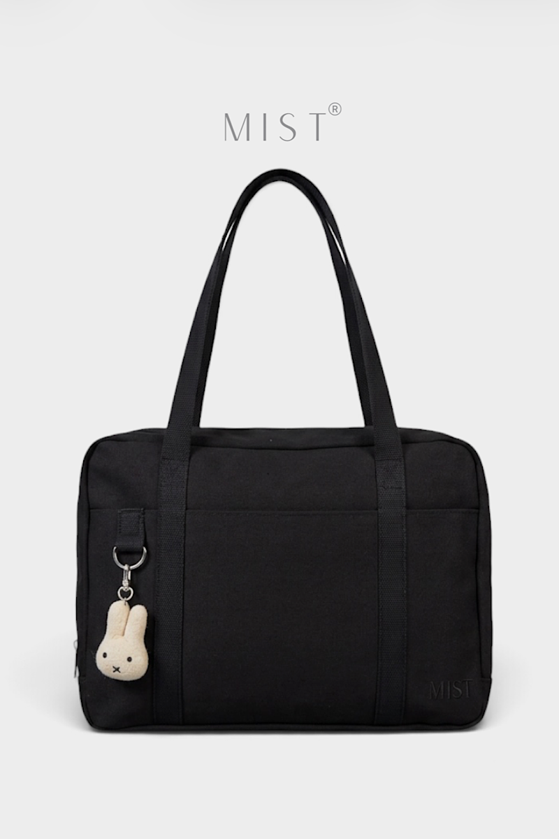 Kaia Large Organized Tote + Charm - Black