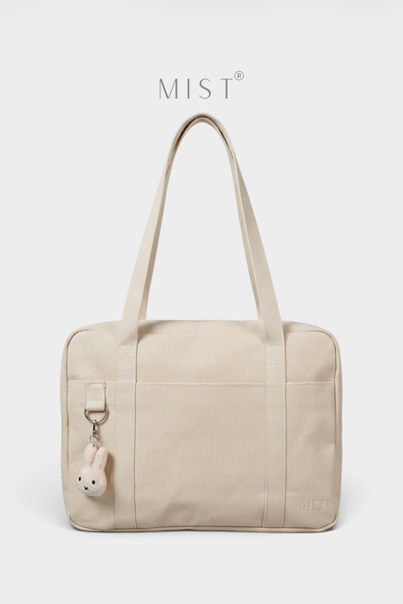 Kaia Large Organized Tote + Charm – Beige