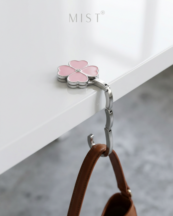 Clover Bag Hanger - Baby Pink