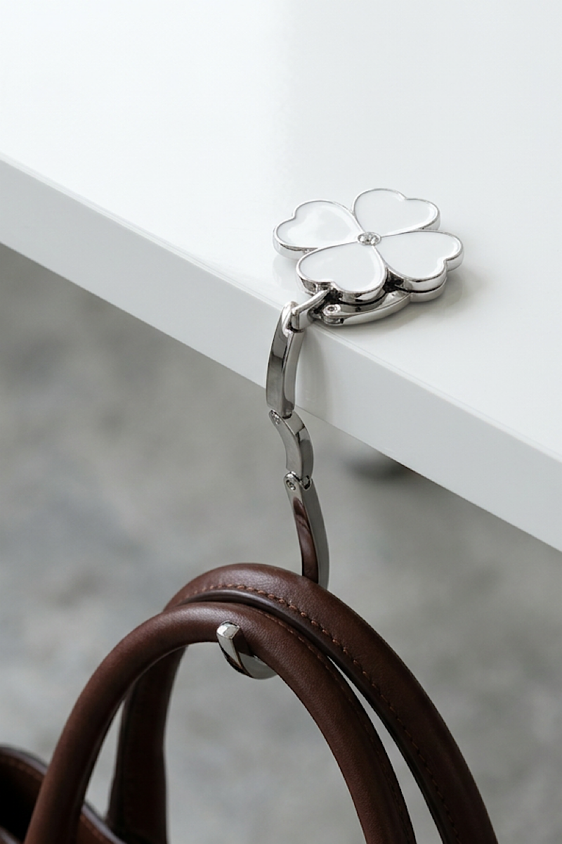 Clover Bag Hanger - White
